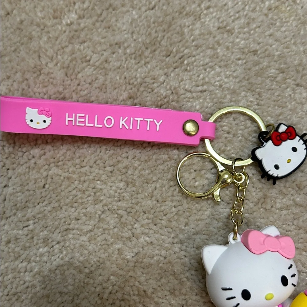 Hello Kitty Pool Floatie Keychain Charm Sanrio Accessory for Bag or Keys New